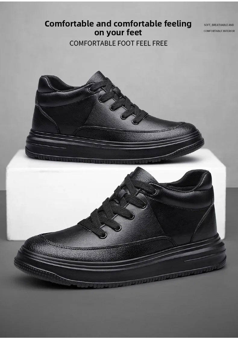 New Invisible Inner Height Increasing Men's Shoes 8cm Trendy Sports Shoes White Shoes British Height Increasing Casual Sneakers