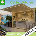 Custom 304 Stainless Steel Villa Outdoor Kitchen Shelter, BBQ Grill for Garden Backyard Outdoor Cooking