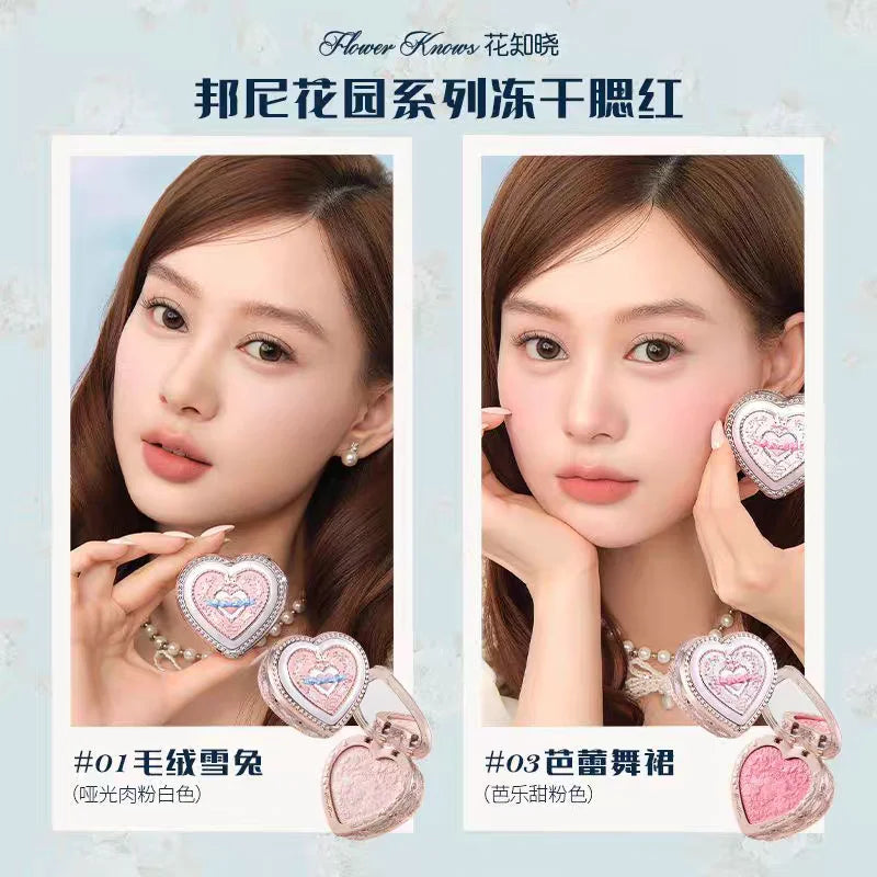 Flower knows Bunny Garden Collection Lip Cream Blush Air Cushion CC Cream Liquid Foundation Eye Shadows Palette Makeup Set