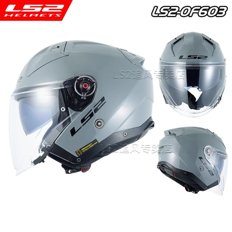 Casco Moto Retro Cara Abierta LS2 | Estilo Vintage - Jet para Scooter y Moto