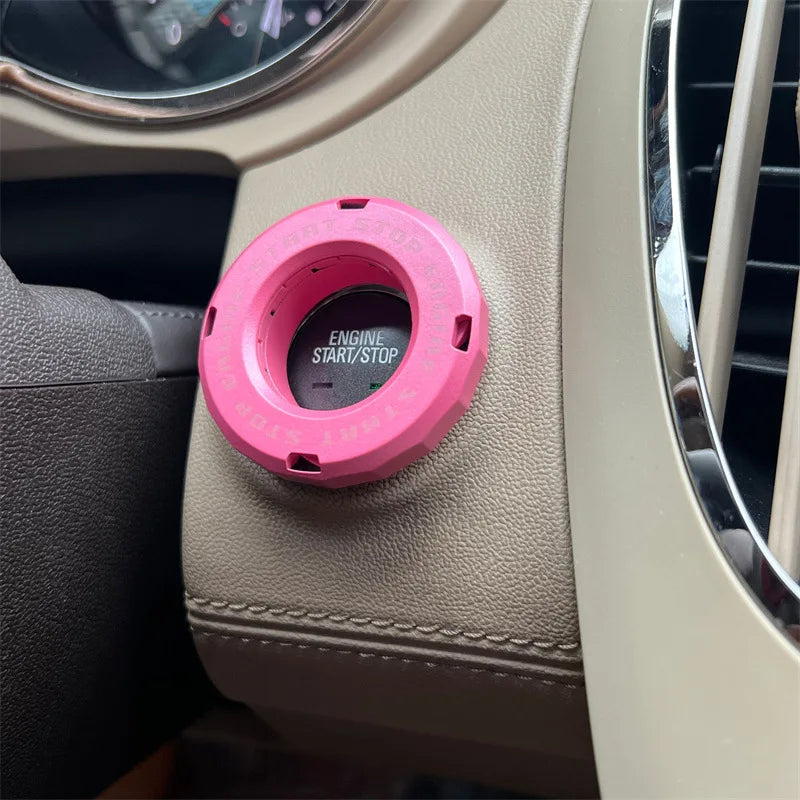 Ignition Device Decor Motorcycle Key Cover Car Interior Sticker Decorative Rotary Push To Start Button Cover for Motorcycle Lock