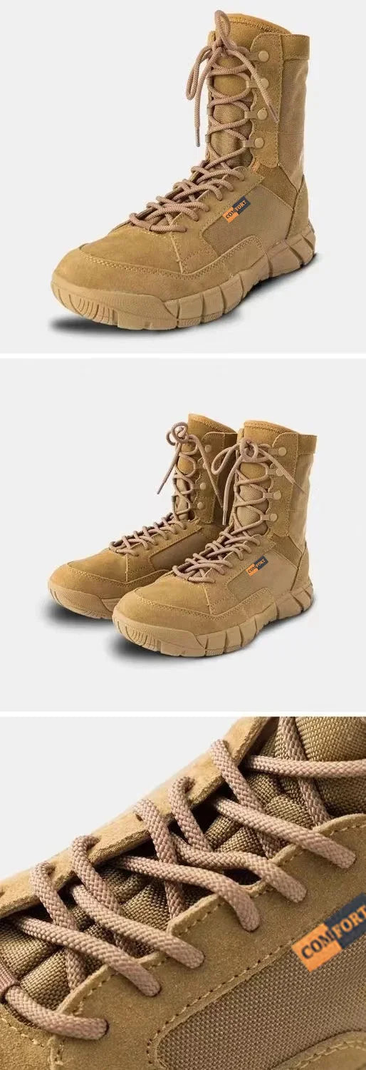 Lightweight Men Tactical Shoes Combat Boots Training Lace Up Waterproof Outdoor Botas Hiking Breathable Shoe