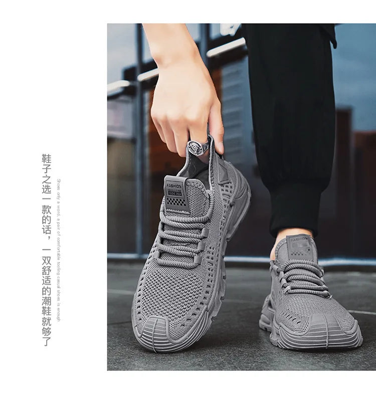 New Men's Sneakers Thick Sole Comfortable Casual Shoes Lightweight Breathable Fashion Running Shoes Luxury Male Tenis Masculino