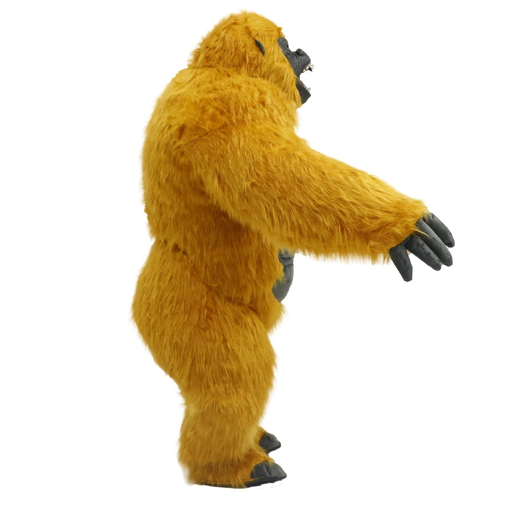 SAYGO Inflatable Multi Color King Kong Adult Cosplay Halloween Costume Plush Animal Mascot Carnival Dress Set Fur Gorilla Set