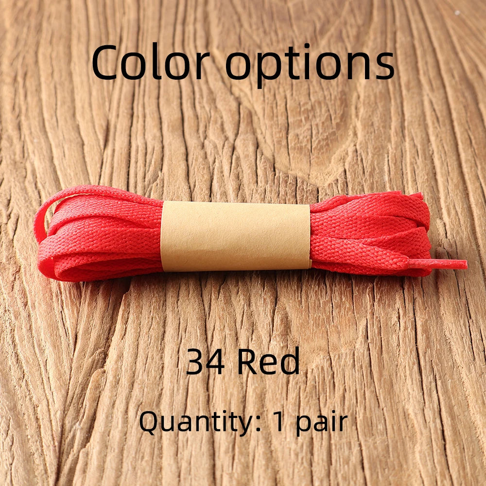 HIBERNI Flat Shoelaces for Sneakers/Adidas/Nike - 120cm/140cm Red/Orange/Hot Pink | Soft & Vibrant Laces for AF1 Shoes 1Pair