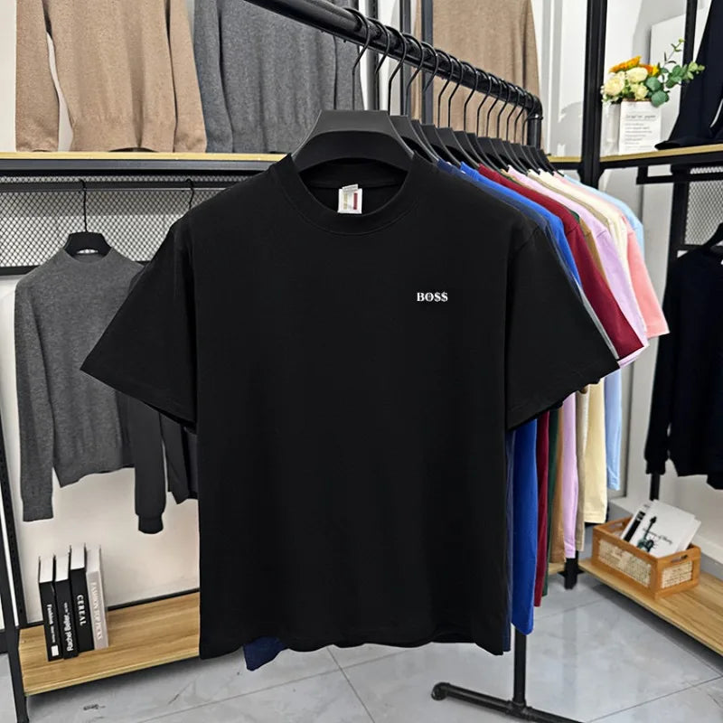 High end brand round neck short sleeved T-shirt print letters men's 2026 summer new  casual breathable T-shirt