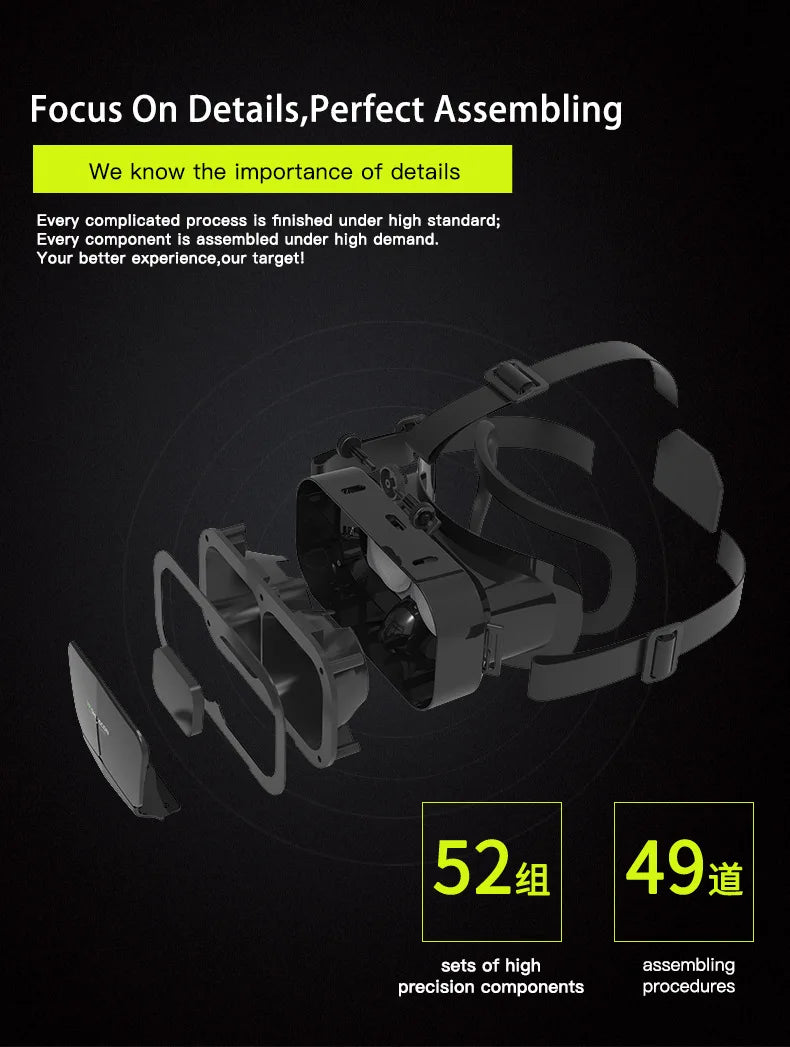VR Glasses 3D Virtual Reality Smart Phone Mobile Smartphones 7 Inch Headset Helmet Game Wirth Real Viar Goggles Lenses Devices