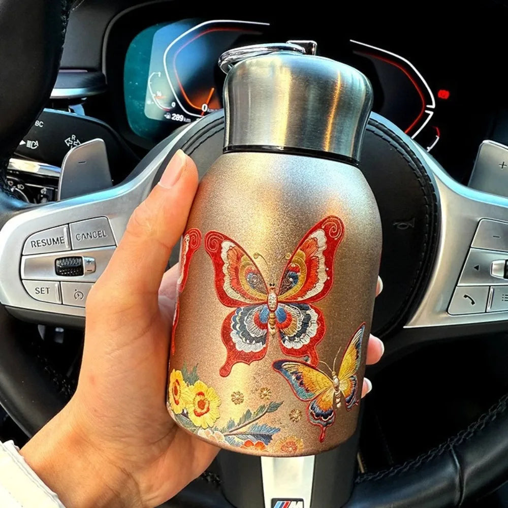 Cute 300ml Mini Insulated Cup Double Wall 304 Stainless Steel Water Bottle Leak-Proof Coffee Mug Vacuum Handy Cup Pocket Cup
