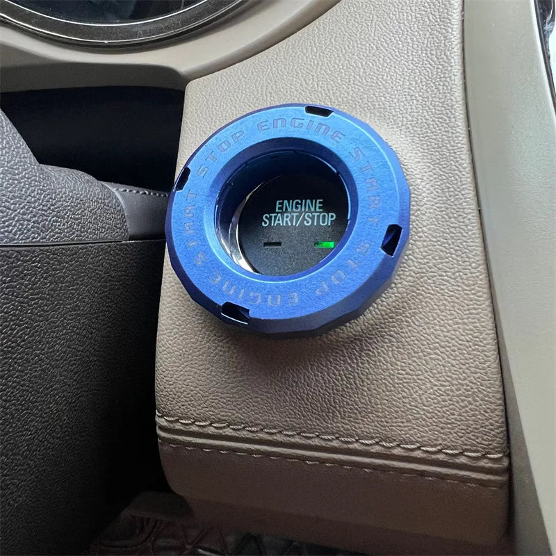 Ignition Device Decor Motorcycle Key Cover Car Interior Sticker Decorative Rotary Push To Start Button Cover for Motorcycle Lock