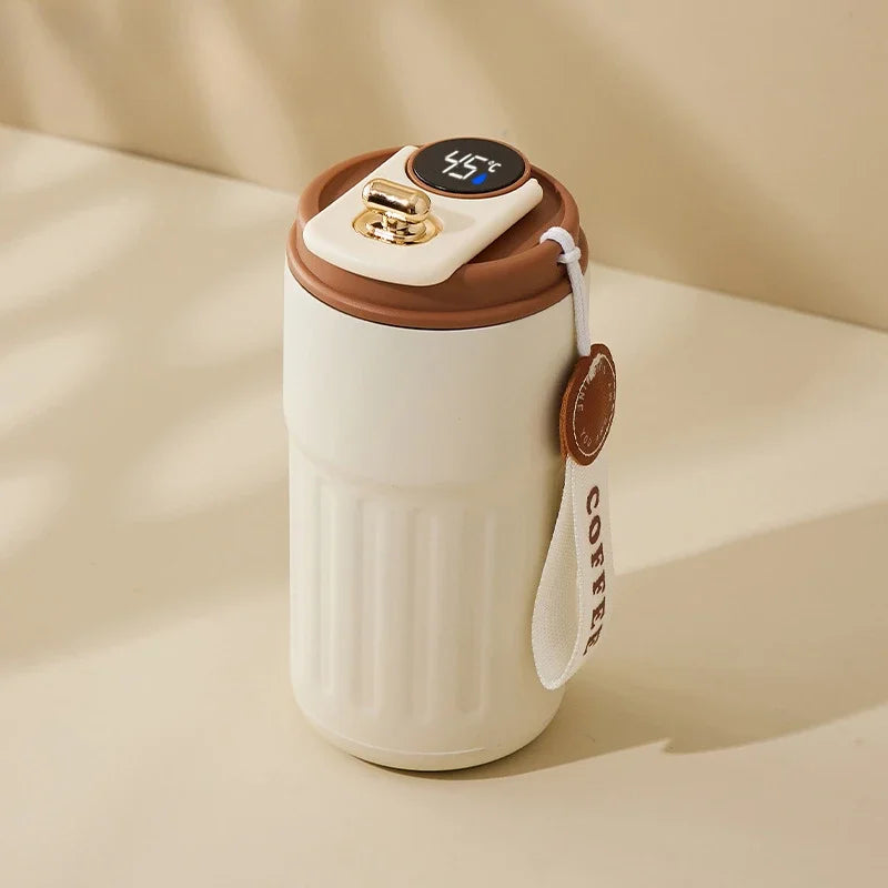450ml Thermos Bottle Smart Display Temperature 316 Stainless Steel Vacuum Cup Office Coffee Cup Business Portable Thermal Mug