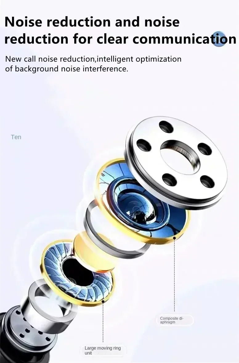 TWS Wireless Earphone Bluetooth 5.3 Headphones Sport Gaming Headset Noise Reduction Earbuds Bass Touch Control for allphone