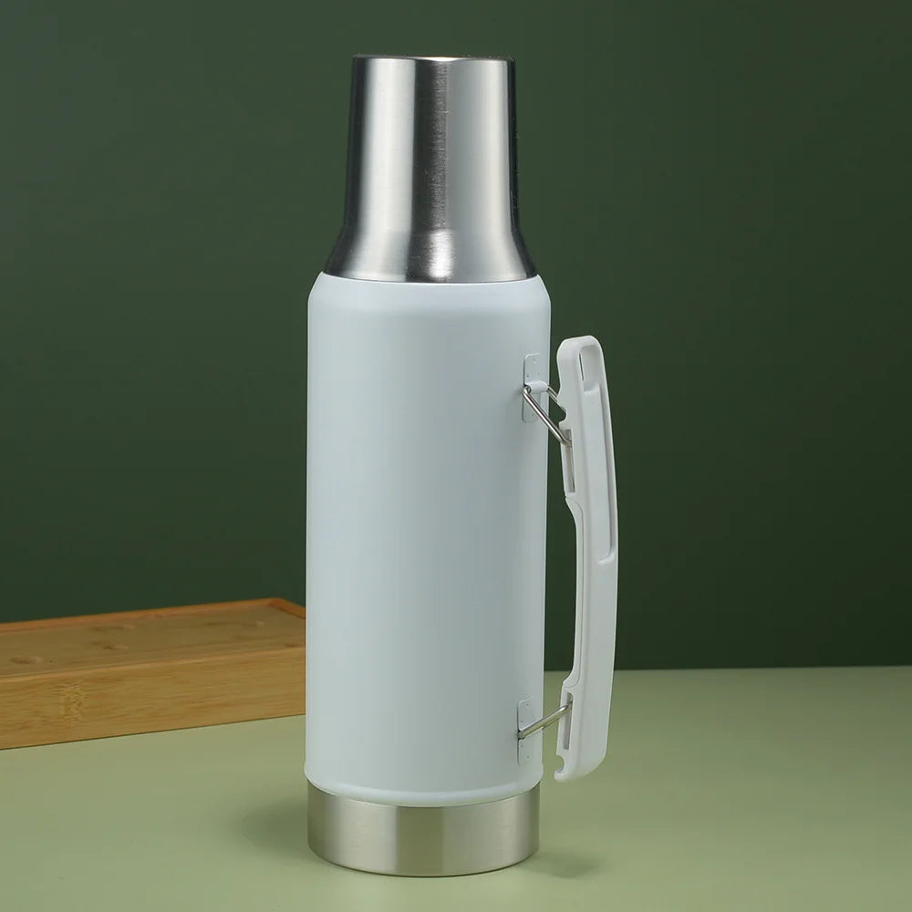 1300ml Portable 304 Stainless Steel with Handle Sports Jug Thermos Jug Large Capacity South American Matai Jug Friend Gift