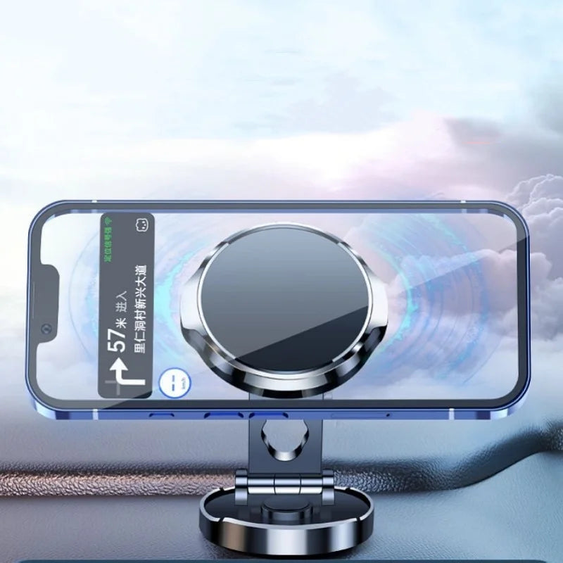 2026 Mobile Phone Stand Strong Magnetic Car Holder 720° Foldable Round Bracket Support for Universal Phones Mount Holders In Car