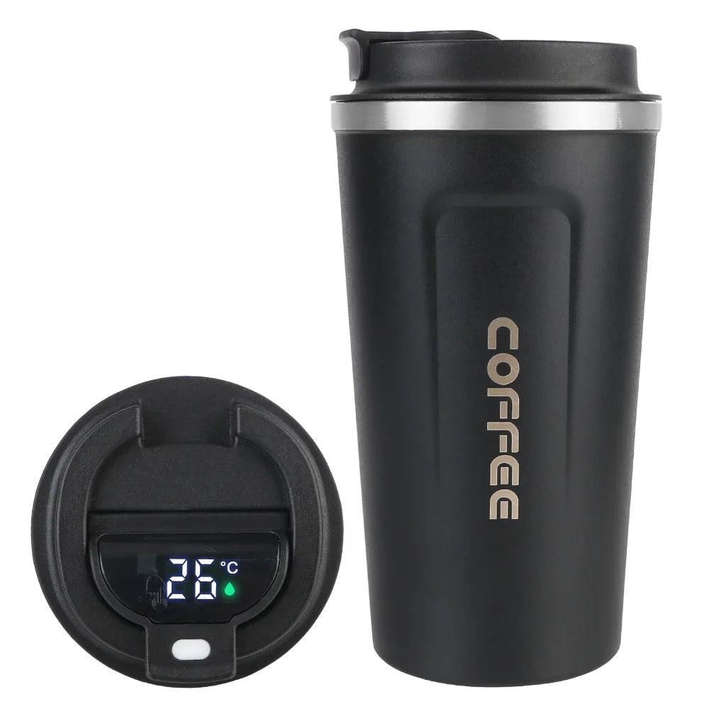 380/510ML Double‑Wall Stainless Steel Insulated Coffee Mug, Leak‑Proof Car Travel Tumbler for Home Outdoor Tea Water Drinking