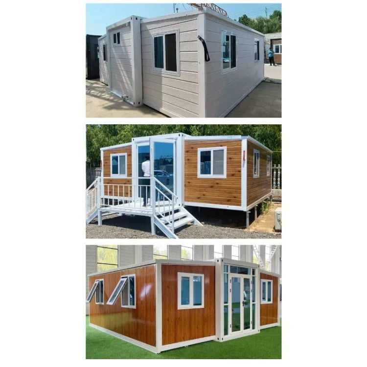 High Quality 20ft 40ft Expandable Container House Luxury 2 3 Bedroom Movable Prefab Foldable Villa Made of Steel Sandwich Panel
