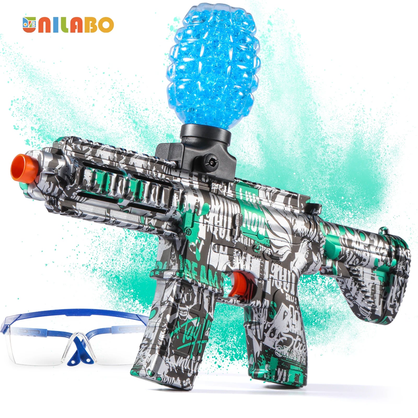 M416 Electric Ball Blaster Toy Gun - High-Speed, Metallic Finish, Rechargeable - Outdoor Game Party Gift(Bullets Excluded)