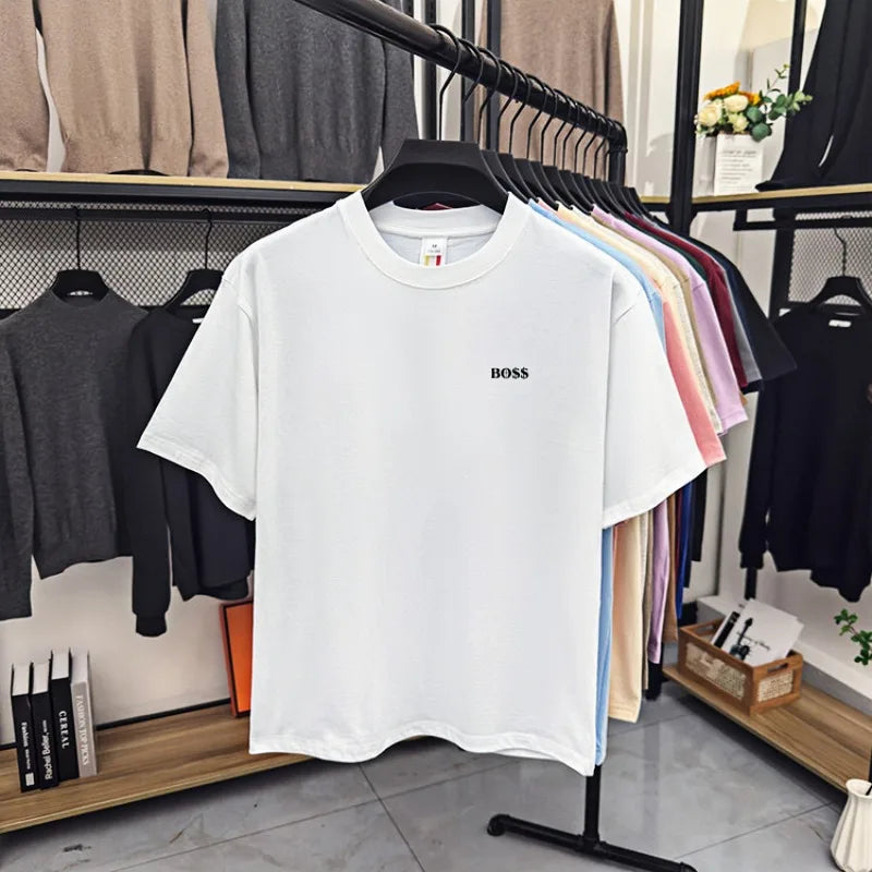 High end brand round neck short sleeved T-shirt print letters men's 2026 summer new  casual breathable T-shirt