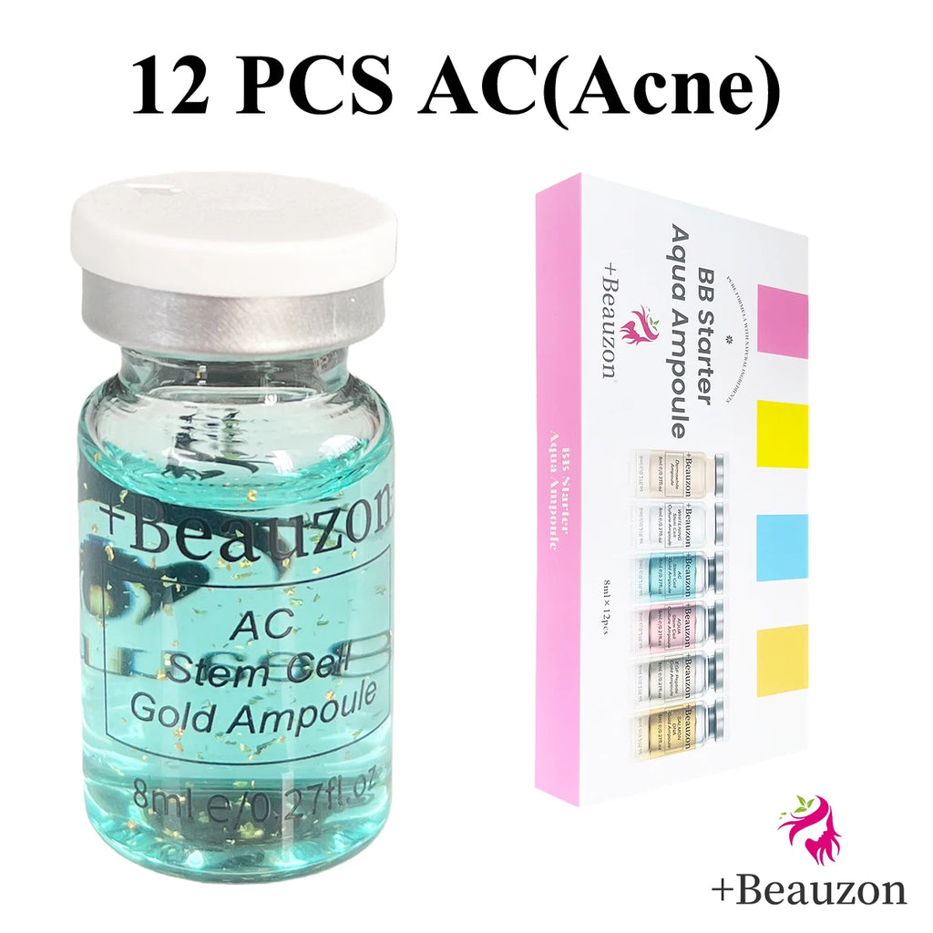 8ml BB Cream Hyaluronic Acid Facial Glow Serum Ampoule Essence Peptide Moisturizing Foundation Skin Rejuvenation Care Beauzon