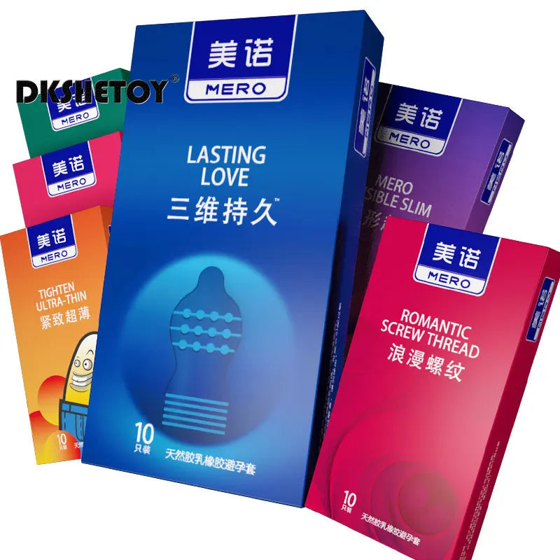 10pcs Spiked Threaded Ultra-Thin Special Condoms Sex Toys For Men 18+ Lubricanted Pussy Stimulation Penis Sleeve Adult Sex Shop