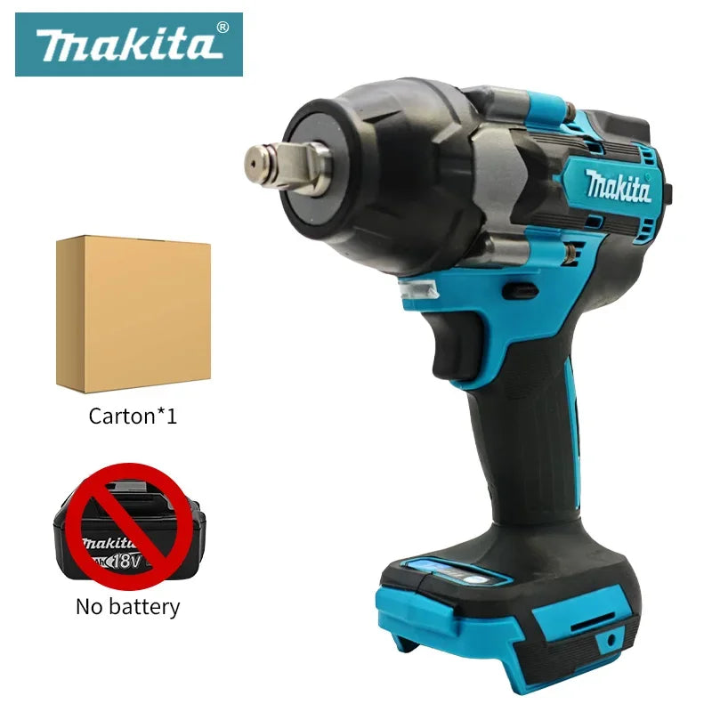Makita DTW700 Cordless 1000N.m Impact Wrench Brushless Electric Wrench Screwdriver Large Torque Auto Repair Power Tools