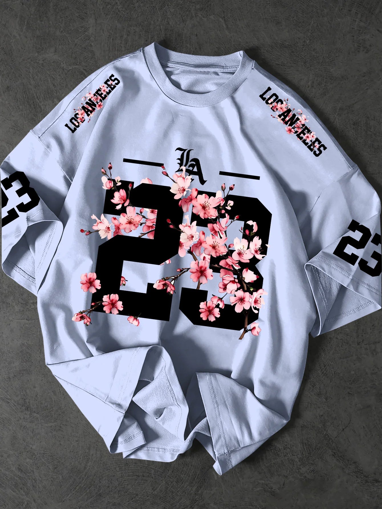 Remera Hombre Talle Grande - Estampado Flor de Cerezo 3D