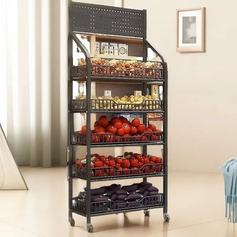 Multi-layer Removable Supermarket Snack Shelves Cart Convenience Store Checkout Page Home Storage Shelves Kitchen Island