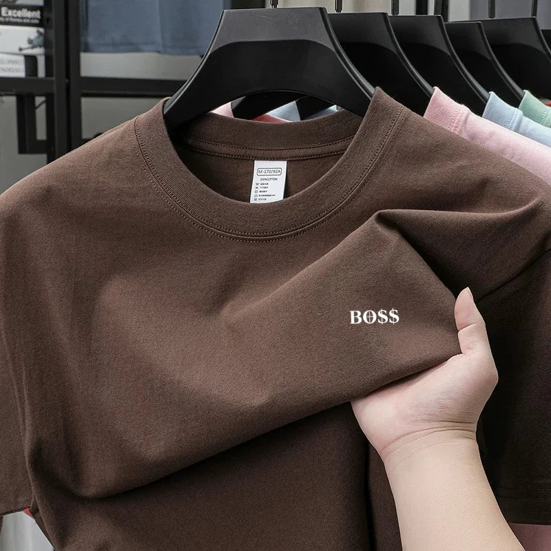 High end brand round neck short sleeved T-shirt print letters men's 2026 summer new  casual breathable T-shirt