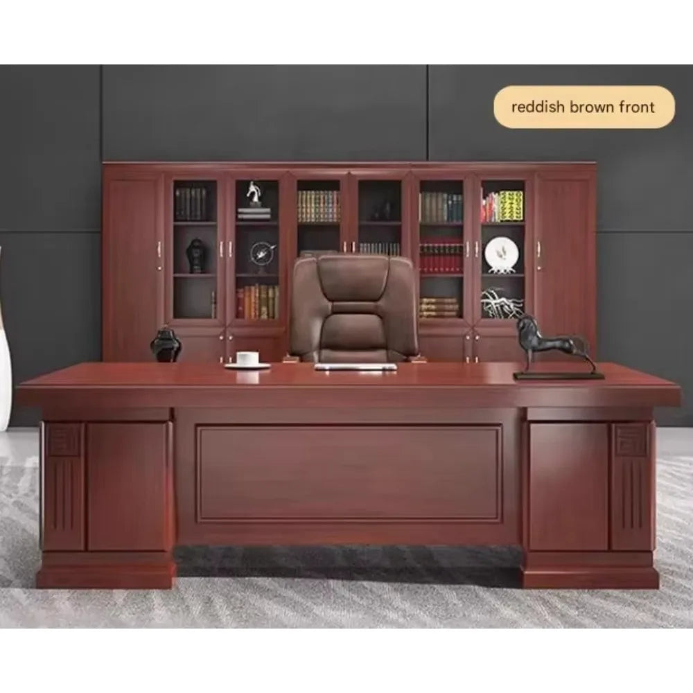Contemporary Chinese Style CEO Desk Chair Set Luxury Boss Desk For Office Home