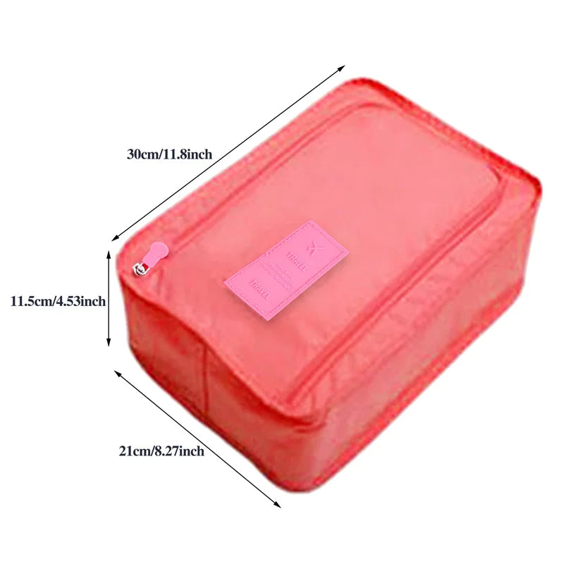 Portable Shoe Bags Travel Holds Multifunction Folding Storage Handbag High Capacity Mini Solid Color Shoe Pouch Organizer