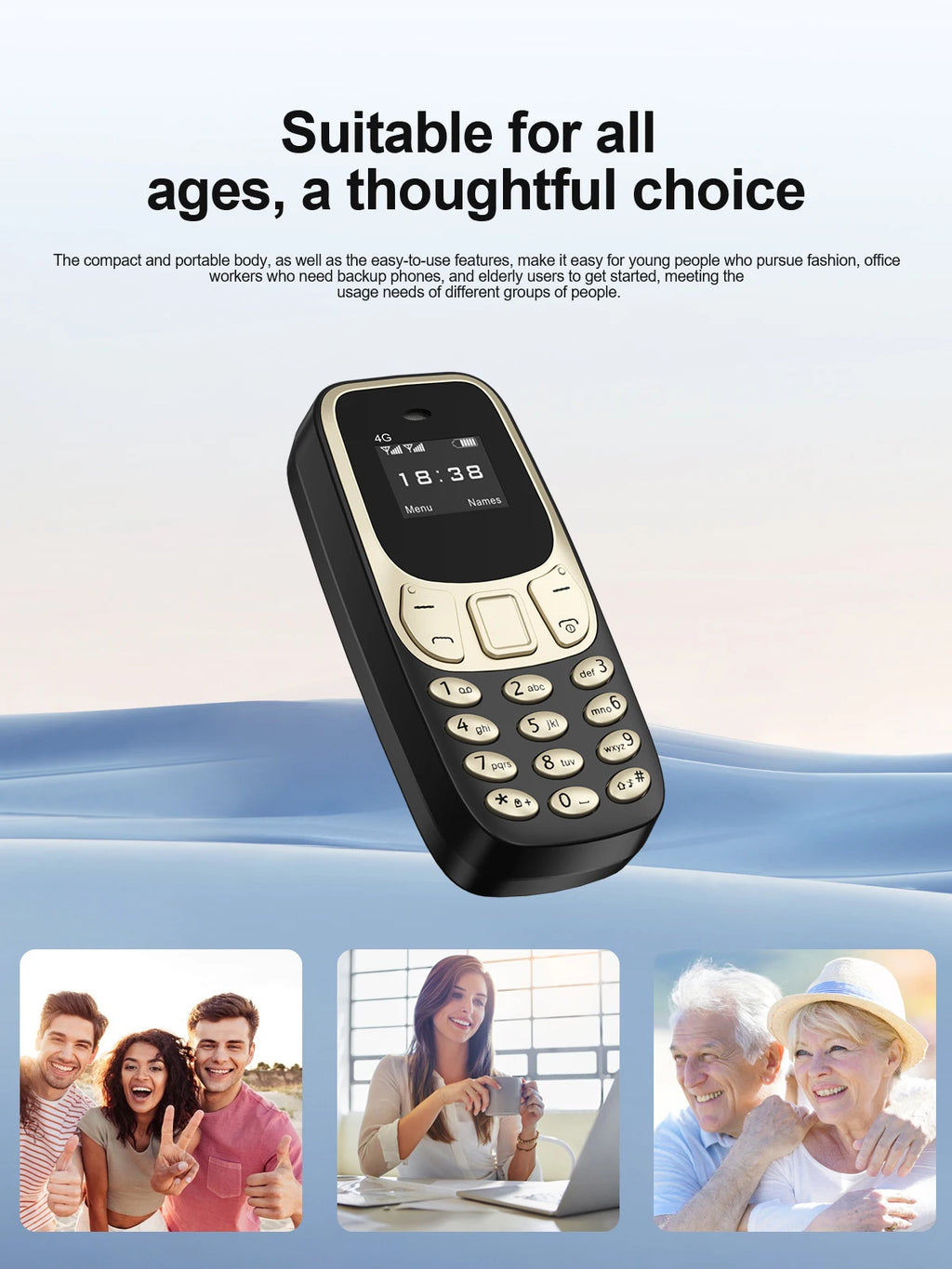 SERVO BM10 LTE 4G Mini Mobile Phone Dual SIM Standby Call Recording Speed Dial Blacklist Alarm Clock Small Feature Backup Phones