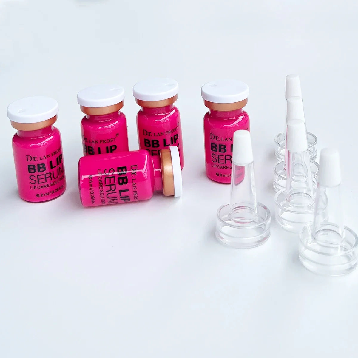 BB Cream Lip Kit Ampoule Serum Foundation Starter Kit Permanent Makeup Lip Pigment(Red Orange Pink)