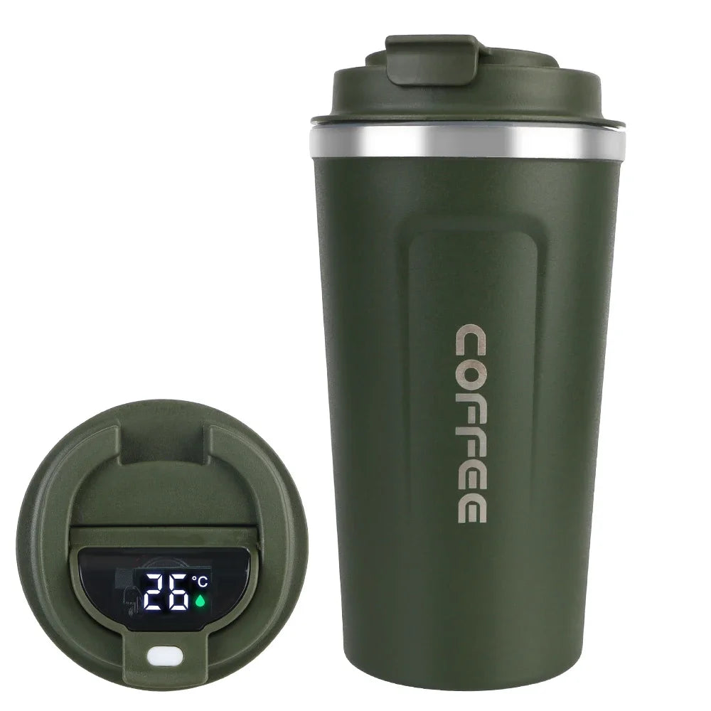 380/510ML Double‑Wall Stainless Steel Insulated Coffee Mug, Leak‑Proof Car Travel Tumbler for Home Outdoor Tea Water Drinking