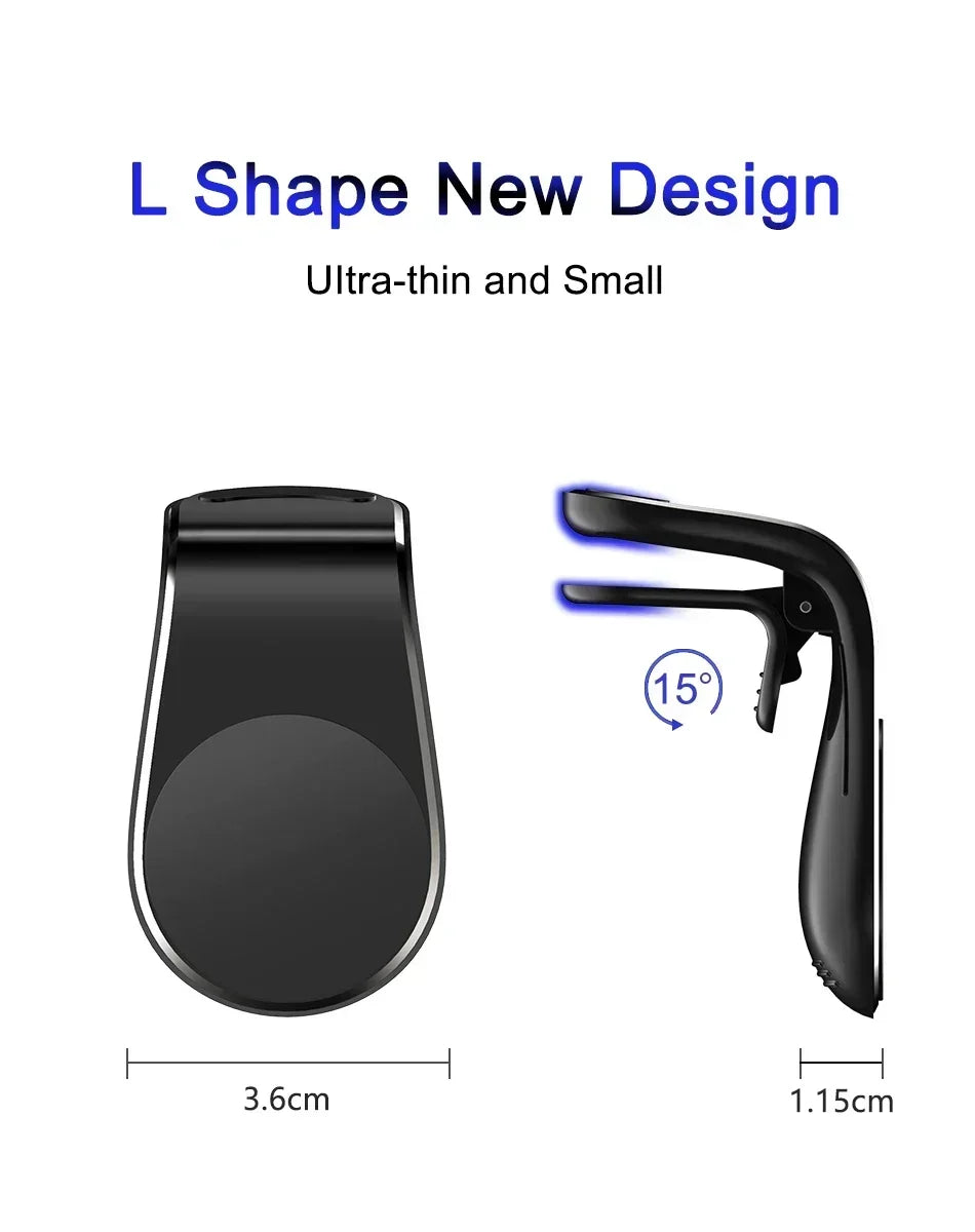 Universal Magnetic Car Phone Holder in Car Phone Stand Clip Mount Car Magnetic Phone Holder for iPhone 16 15 14 Pro Samsung