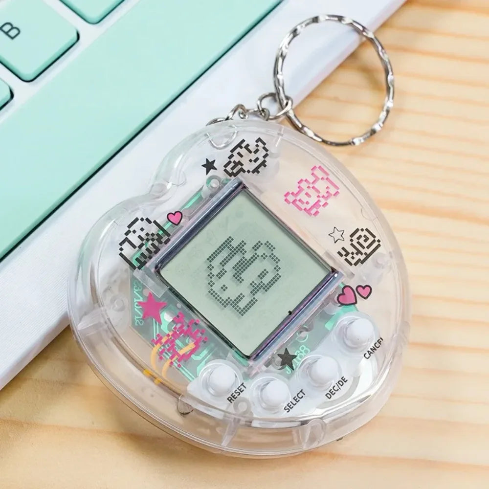 Multilingual Pixelhobby Keychain, Retro Pixel Virtual Electronic Animal Pet Game Toy,
