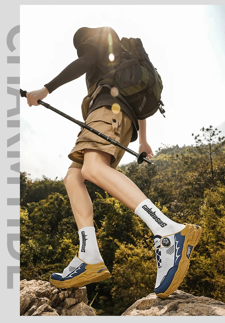 Men's Korean casual breathable casual shoes summer soft-sole anti-slip youth half-slippers rotating shoelaces sports tide shoes