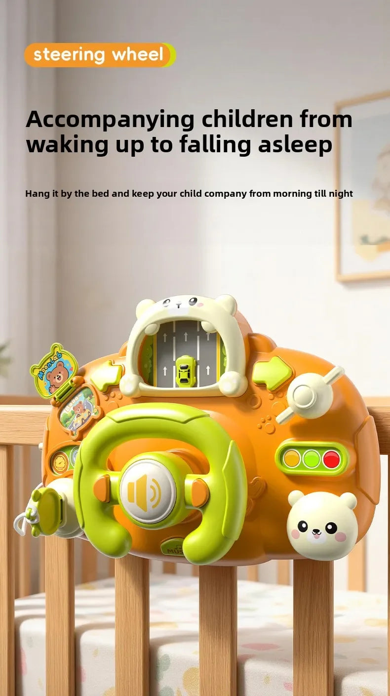 Children Early Education Intelligence Steering Wheel Toy Childrens Simulated Realistic Driving Car Small Cart Soothing Girl Toys