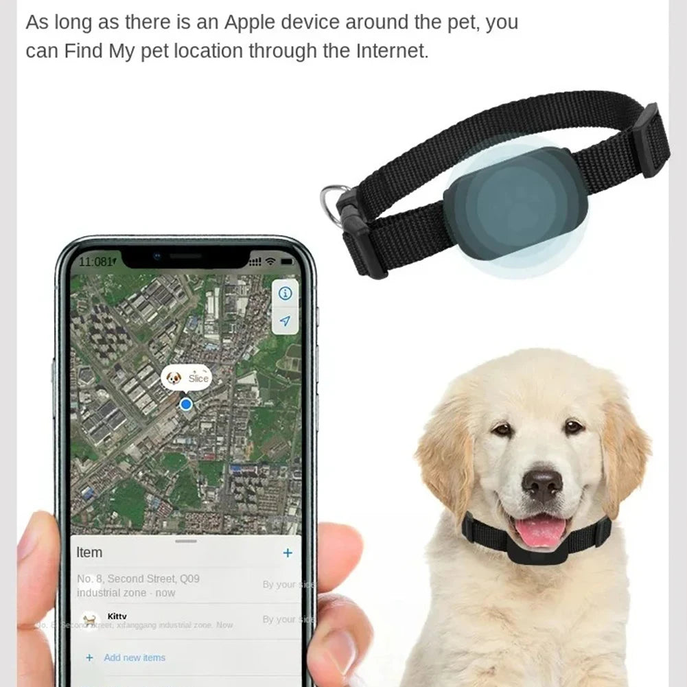 Waterproof Pet GPS Tracker - Dog & Cat Locator, with Adjustable Collar Anti Lost Dogs Real-time Tracking Device for iOS/Android