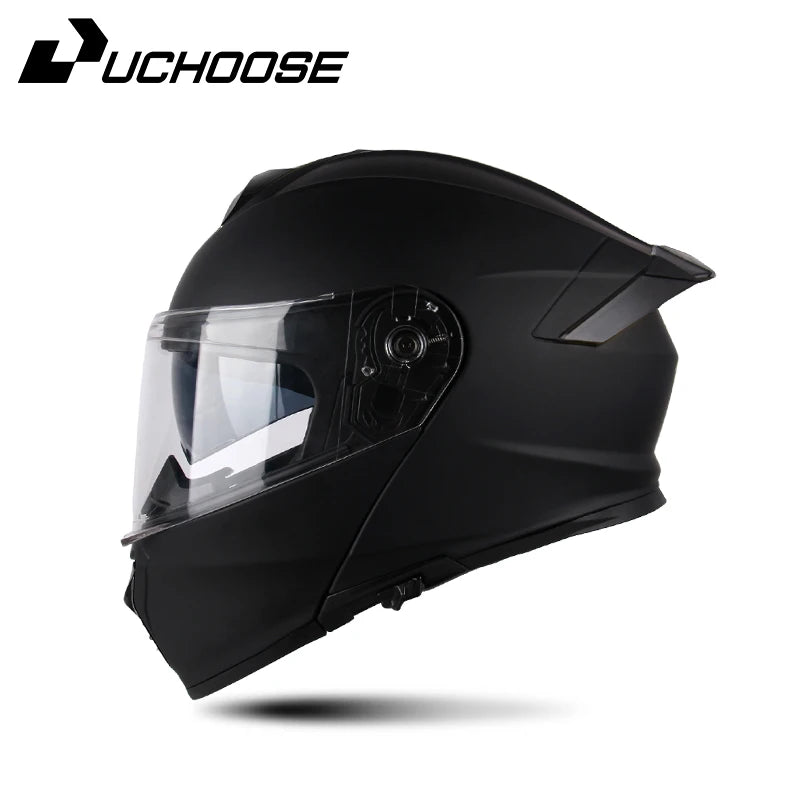 Uchoose DOT Approved Full Face Helmets Crash Motorbike Protective Gear Men Women Flip Up Helmet Motorcycle Double Sun Visor