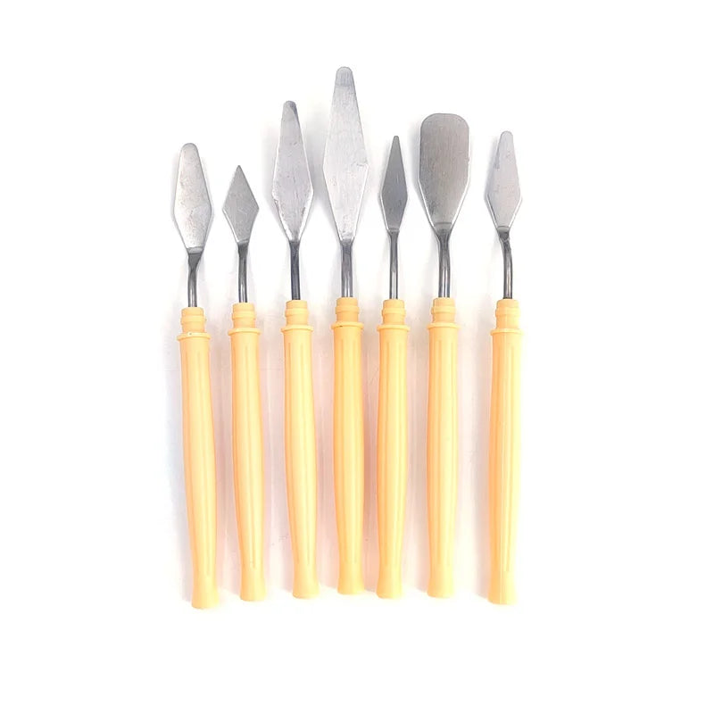 7pcs/Set Oil Paint Knife For Cake Painting Design Accessories Mini Palette Knife Baking Spatula Clay Sculpting Tool