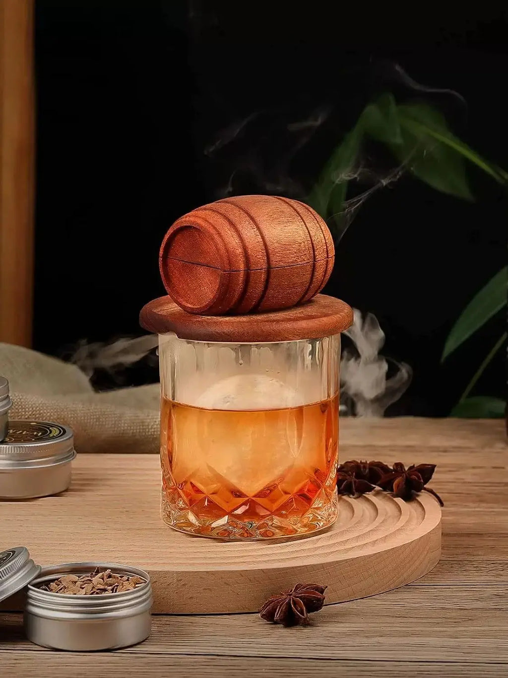 4/6 Flavors Whiskey Smoker Kit  Classic Cocktail Infuser Set with Wood Chips Smoker for Bourbon Whiskey Gifts, Birthday Present