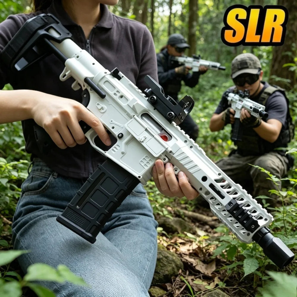 Nylon SLR Electric Gel Ball Blasting Toy Gun Full Automatic Shoot Water Ball Launcher for Outdoor Team Interaction