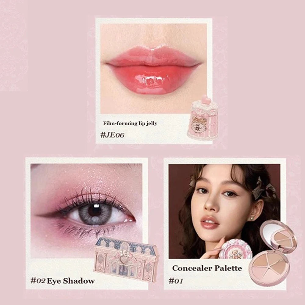 Flower Know Sweetie Bear Makeup Set Shimmer Matte Blush Lipstick Kit