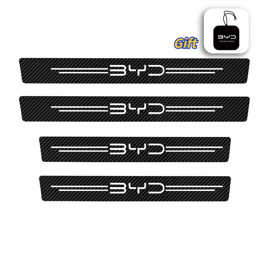 For BYD Series Car Door Sill Stickers Atto 3 Yuan Plus Atto 2 Shark Dolphin Surf Dolphin Seal Song Plus Sealion Tang Han