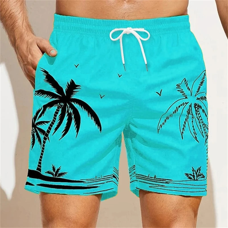 Coconut Tree 3D Print Sports Quick-Dry Breathable Men Kid Outdoor Street Casual Vacation Comfort Parent-child Short Beach Pants