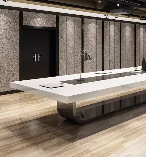 Premium Office conference  modern training reception desk, conference room, large table and chair set