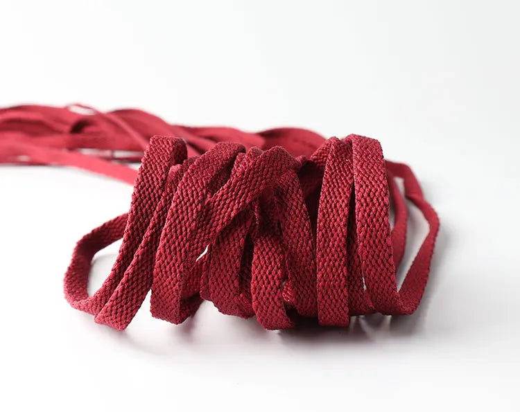 HIBERNI Flat Shoelaces for Sneakers/Adidas/Nike - 120cm/140cm Red/Orange/Hot Pink | Soft & Vibrant Laces for AF1 Shoes 1Pair
