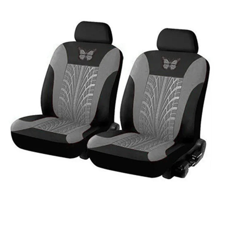 Car Seat Cover Full Set, Universal Butterfly Pattern Embroidery Auto Seat Cover Set