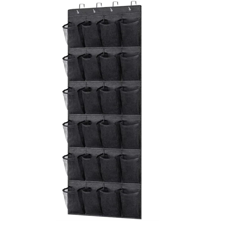 Over The Door Shoe Rack with 24 Large Mesh Pockets Hanging Shoe Organizer for Closet Hanging Shoe Rack Holder Hanger