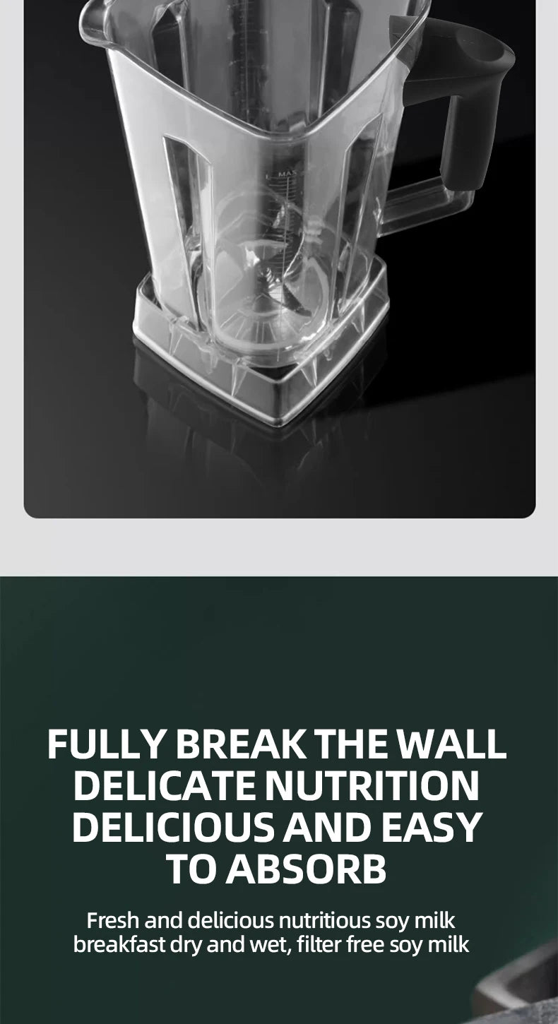 Fully Automatic Wall-Breaking Commercial Blender High Power Stationary Mixer Food Processor Ice Smoothie Juicer Machine Kitchens
