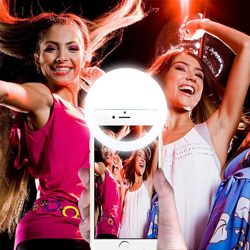 LED Selfie Ring Light Universal Selfie Light Portable Mobile Phone 36 Leds Fill Lamp For IPhone Samsung Laptops Live Video Lamp